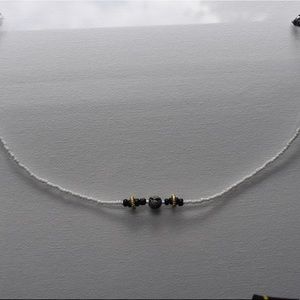 Handmade Black and White Beaded Chocker